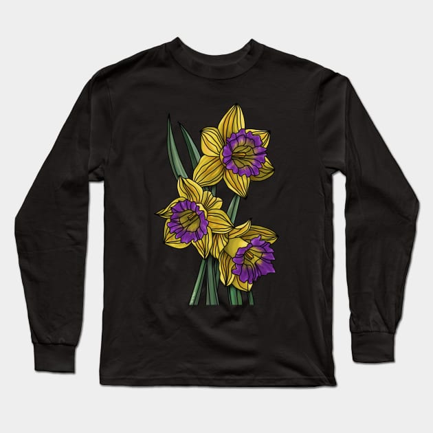 Intersex Daffodils Long Sleeve T-Shirt by Art by Veya